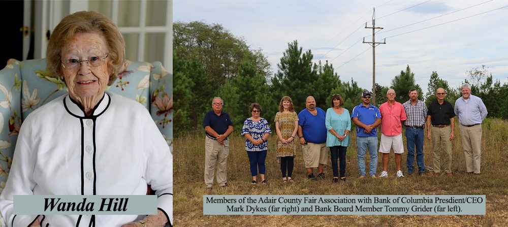 Former President The Late Wanda Hill And Members Of The Adair Co. Fair Association With Current Bank Of Columbia President/CEO Mark Dykes